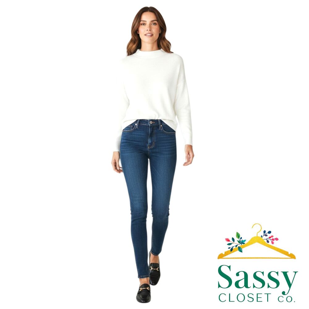 GAP High Rise True Skinny Jeans 12 31 Short Dark Indigo Ankle Petite EUC